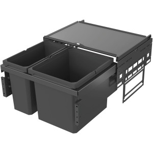 Kosz na śmieci, System segregacji 1x29L/1x16L,szer.korp.600,wys.zab.370,antracyt